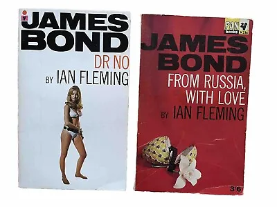 James Bond Dr No (1972) & From Russia With Love (1965) Ian Fleming. VG/Good. • £17.50