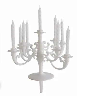 New Birthday Cake Chandelier Decoration Topper Holder With 9 Candles Included • £6.89