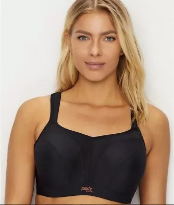 Panache Ultimate High Impact Underwire Sports Bra 5021 Black Size 34e • £38.91