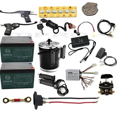 500W 24V Brush Electric Motor Controller Battery Kit 36 Volt 800 Watt E Bike ATV • £99.17