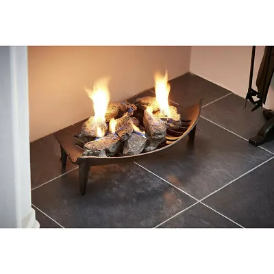 £34.95 • Buy Fire Grate Cast Iron Freestanding Wood Coal Log Open Fire Basket Ash Tray