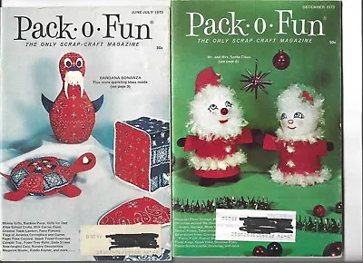 4 Vintage Pack-O-Fun Magazines Jun/JulOctNovDec 1973 Scrap Crafting • $11.89
