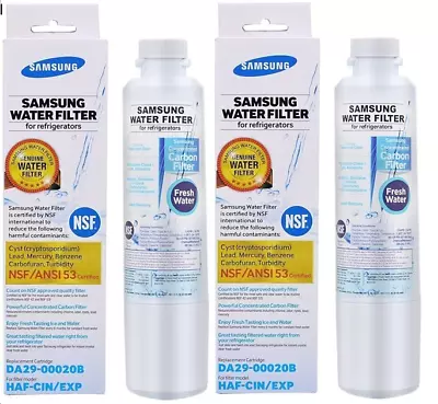 2 PACK Genuine Samsung DA29-00020B HAF-CIN/EXP Refrigerator Water Filter (New) • $25.99