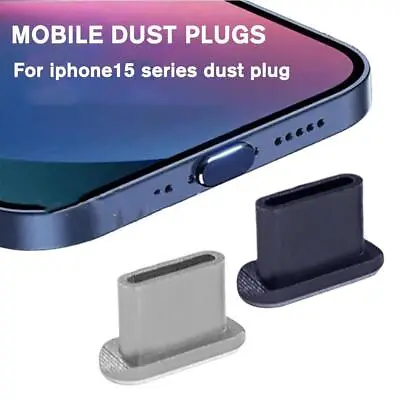 For IPhone 15 Pro Max Dust Plug Cap Cover Charging Dust Port Typec Usb Best X7Q0 • £1.42