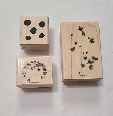 Stampin Up Wood Mounted Rubber Stamps Animal Print Cow Leopard Cheetah Dalmatian • $7.10