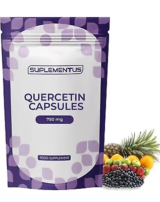 Quercetin 750mg Capsules Natural Supplement - Suplementtus UK Manufactured • £6.28