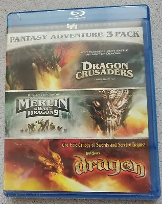 Fantasy Adventure 3 Pack Movies Dragon Crusaders Merlin War Of Dragons Dragon • $10.95