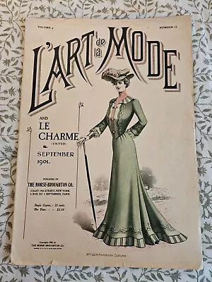 L'ARTE DE LA MODE V2/#4 Sept 1901 Vintage Fashion Journal Vogue Elite Styles • $49.99