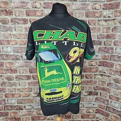 £150 • Buy Chad Little Nascar T-Shirt 1999 John Deere All Over Print Tultex Pre-Shrunk