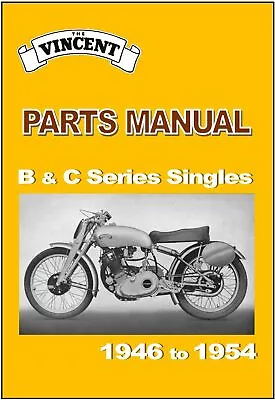 VINCENT Parts Manual B & C Series Singles Comet Meteor 1951 1952 1953 1954 • $33.95