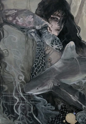 £75 • Buy Original Mermaids “Serene” Acrylic Painting On Canvas Part 2