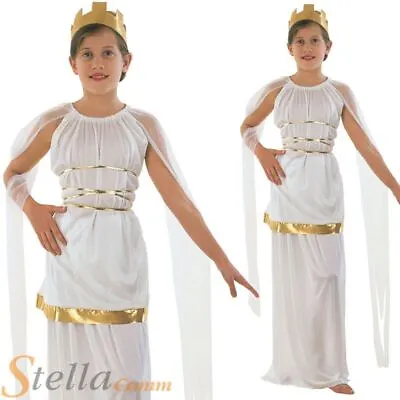 Girls Grecian Greek Roman Goddess Athena Book Week Fancy Dress Costume Outfit • £9.49