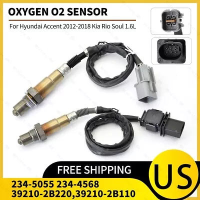 2Pcs Upstream + Down Oxygen O2 Sensor For 2012-2017 Kia Soul 1.6L Hyundai Accent • $44.99