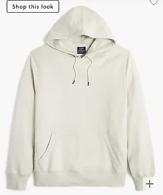 J.Crew Men’s Authentic Fleece Cream Hoodie Large • $19.89