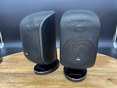 Bowers & Wilkins B&W M-1 MkII Speakers With Table Stands (Black Pair) • £189.95