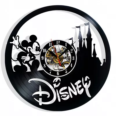 Disney Mickey Mouse Wall Clock Records Decor Gift Christmas Birthday Holiday Art • $13.99