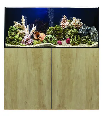 AQUA ONE ReefSys 326L Marine Fishtank Aquarium Opti 6 Cabinet Colour 120cm 4ft • £849.99