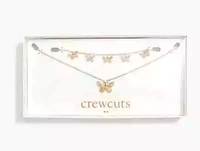 NIB J.Crew Crewcuts Girls' Butterfly Boxed Jewelry Gift Set Necklace & Bracelet  • $11.99