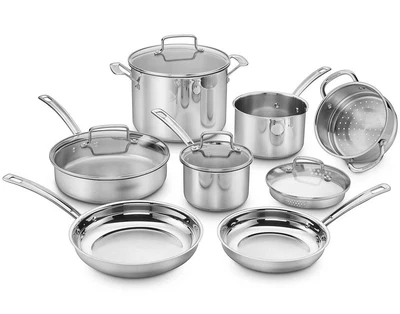 $99.99 • Buy Cuisinart's Chef's Classic Pro Stainless Steel 11-Piece Cookware Set - NEW/Box