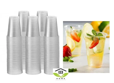 Clear Plastic Cups Drinking Glasses 7oz Water Coolers Vending Disposable • £6.99