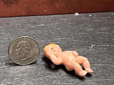 Dollhouse Miniature Laying Baby Boy 1:12 One Inch Scale  1 1/4 Inch Long D224 • $4.99