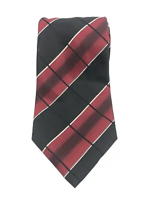 Van Heusen Modern Black / Red Stripe Vintage Tie Gently Used 60   • $10.29