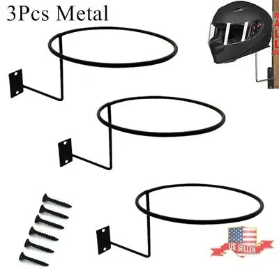 3Pcs Motorcycle Scooter Helmet Holder Hook Jacket Rack Wall Mount Hanger Set USA • $13.99