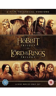 The Hobbit Trilogy +lord Of The Rings Trilogy Dvd Boxset Brand New Sealed • £14.99