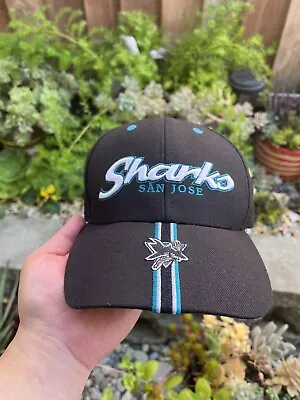 Vintage San Jose Sharks Script Dad Hat Twins Enterprise Cap NHL • $24.99