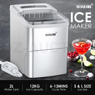 MAXKON 12KG Ice Maker Machine Portable Commercial Ice Cube Tray Countertop • $139.95