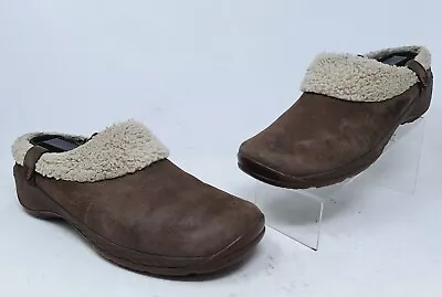 Merrell Womens Size 9.5 Encore Ice Slide Q2 Clogs J94910 Brown Leather Slip On • $29.95