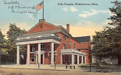 Middletown Ohio 1911 Postcard Elks Temple Butler County • $5.28