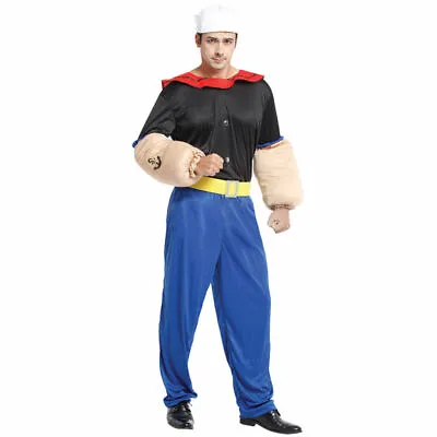 Mens Fancy Dress Costume Sailorman Fancy Dress Costume Popeye Sailor Man  • £6.99
