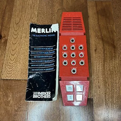 Merlin Electronic Wizard 1978 Parker Brothers Vintage Hand Held Game Tested Work • $38