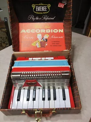 1950's EMENEE #405 Golden Piano ACCORDION With Original Box Excellent Cond. • $33.79