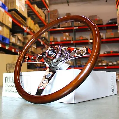 18  Steering Wheel 3-Spoke Wood (For Freightliner Kenworth Peterbilt Volvo) • $170.95