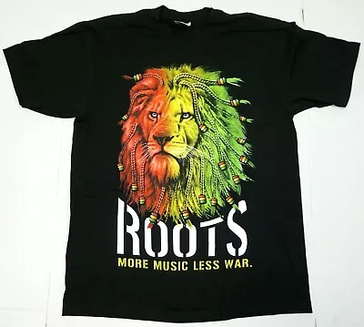 RASTA LION T-shirt ROOTS More Music Less War Urban Streetwear Men's Tee New • $23.95