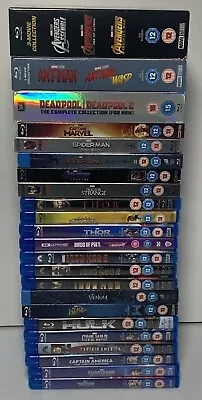 Bundle Of 27 Marvel Blu Ray DVD Films ~Very Good Condition~Great Range Of Titles • £39.99