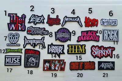 £2.25 • Buy Music Rock Punk Vintage Bands Badges Iron Or Sew On Embroidered Patches