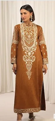 £58 • Buy Asim Jofa Original Stitched Embroidery  Golden Work 2pcs Suit Large Available