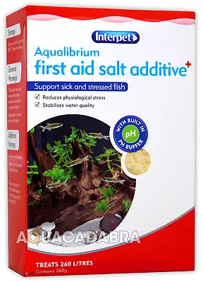 INTERPET AQUALIBRIUM SALT HEALTHY PH BUFFER FRESH WATER AQUARIUM FISH TANK • £5.15