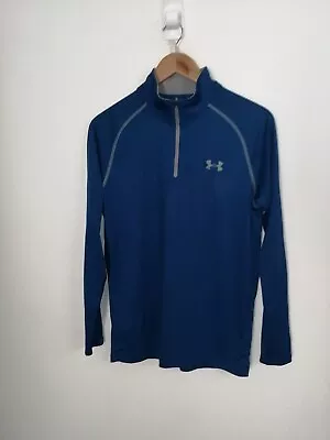 Under Armour Mens Small Heat Gear Shirt Size S Navy Blue Long Sleeve Top • $29.99