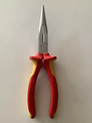 Knipex 26 16 200 VDE Insulated Snipe Nose Side Cutting Pliers 200mm Used • £15