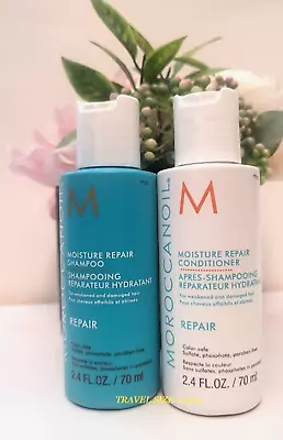 Moroccanoil MOISTURE REPAIR Shampoo & Conditioner 2.4 Oz DUO *Travel Size*NEW • $27.95