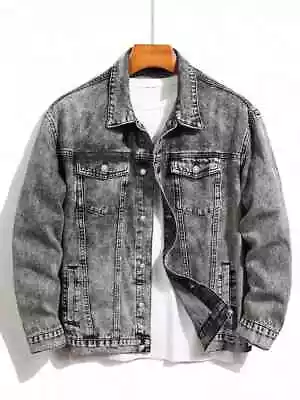 Gray Denim Jacket. ( Size S) (Ships Same Day) • $73.95