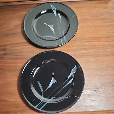 Mikasa Galleria Opus Black Calla Lilly Set Of 2 Salad Plates 8  • $5.49