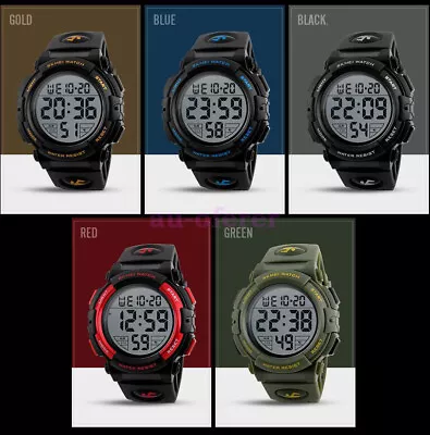 AU SKMEI Waterproof Electronic Watch Men Outdoor Sports LED Digital Wristwatch • $27.06