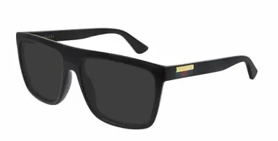 Gucci GG 0748S 001 Black/Gray Rectangle Men's Sunglasses • $157.99