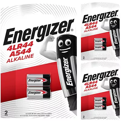 6 X Energizer 4LR44 6V Alkaline Batteries A544 PX28A AG13 476A 28A L1325 Battery • £9.79