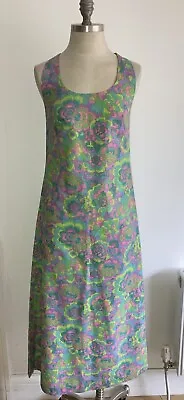 1960s/70s Vintage Psychedelic Maxi Dress16.5  From Armpit To Armpit Approx. • £29.99